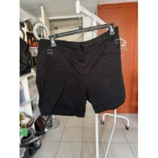 SHORT NOIR RAYURE BLANC 