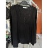TEE SHIRT YESSICA NOIR XL BRODERIE COL