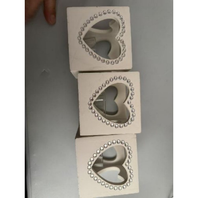 BOUGEOIR COEUR LOT DE 3