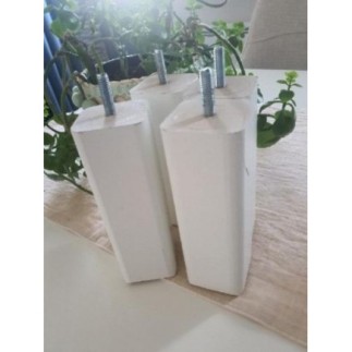 4 Pieds de lit blancs 15cm