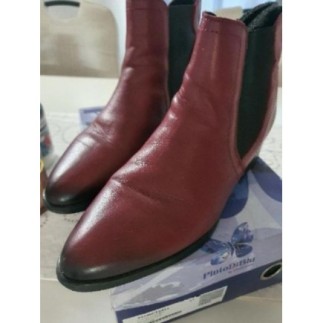 Bottines rouges/bordeaux 40
