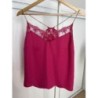 Top fushia avec dentelle taille 40