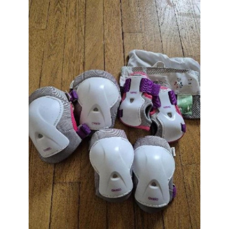 Protections rollers oxelo taille S complet gris et violet