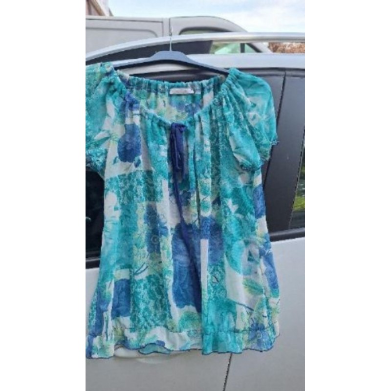 Tunique armand thierry vert bleu taille 4