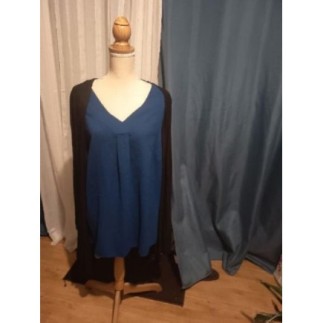 Gilet haut T. 46 Bleu/noir