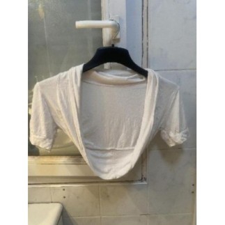 gilet court blanc taille S