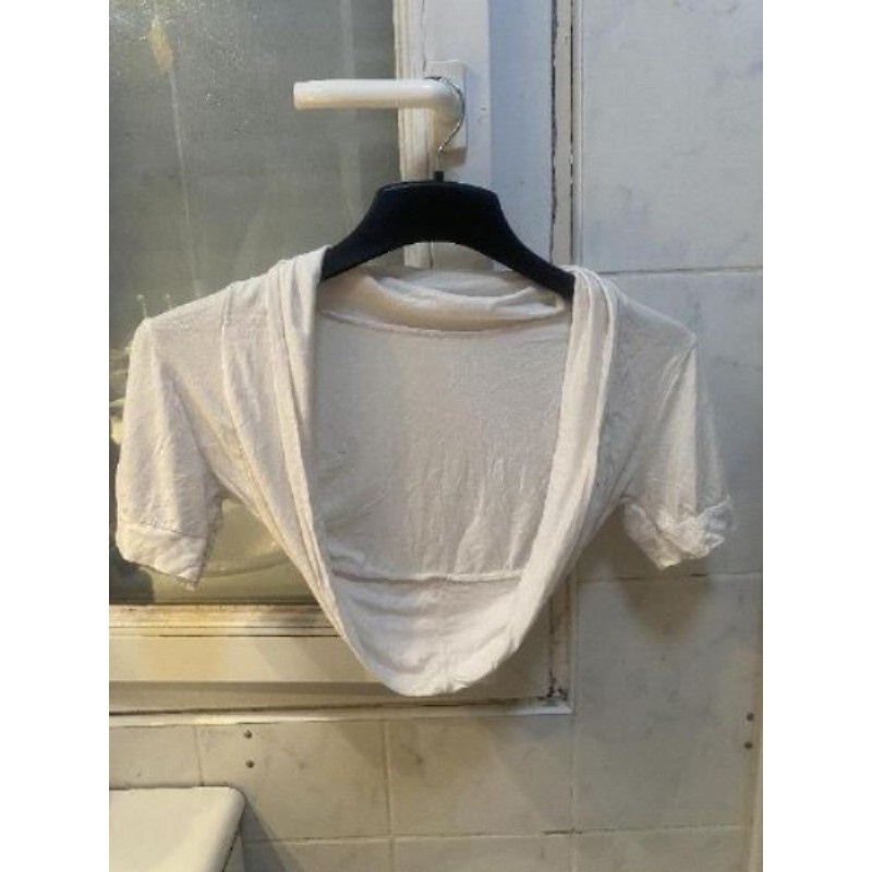 gilet court blanc taille S