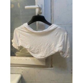 gilet court blanc taille S