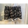 short noir fleuri à dentelle Taille XL