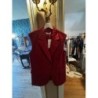 Veste sans manches Tailleur- bermuda bordeaux - MANGO Neuf T.36/38