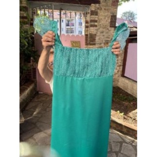 Robe de cérémonie verte...