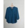 Chemisier manches longues vert canard H&M - Taille 36
