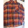 Chemise à carreaux orange taille s