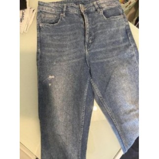 Pantalon jeans bleu taille...