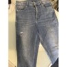 Pantalon jeans bleu taille haute 