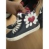 Converses marque geox fille avec fleur couleur bleu marine 