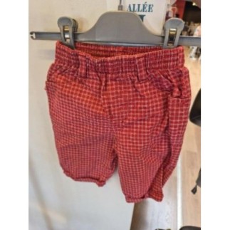 Pantalon rouge à carreaux -...