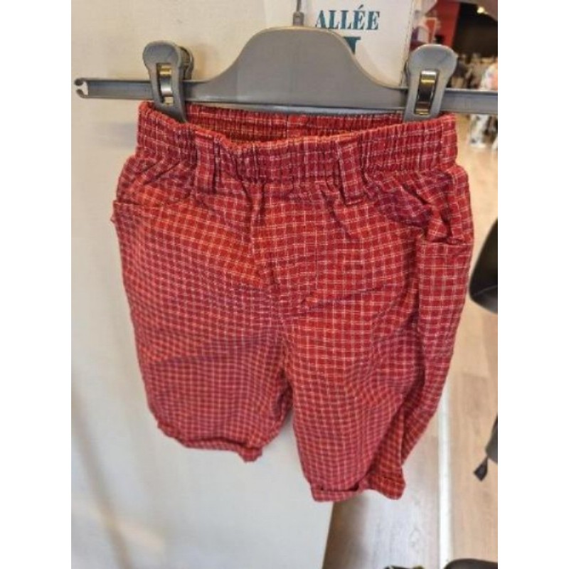 Pantalon rouge à carreaux - Tex - 3-6 mois