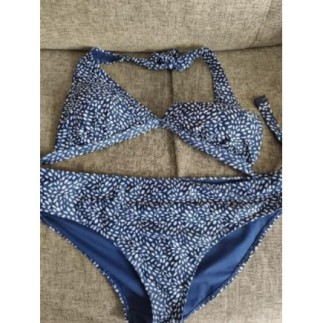 Bikini imprimé bleu T XL