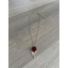 Chaîne rose bordeaux en acier inoxydable 