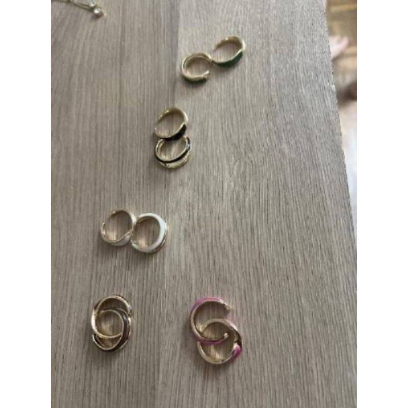 Duo bagues de couleur en acier inoxydable 