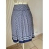 Jupe imprimée marine et blanc. Taille 44 élastique. Armand Thiery 
