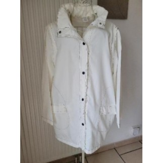 Imperméable femme blanc à...