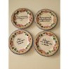 Lot 4 petites assiettes signé le Mont St Michel 