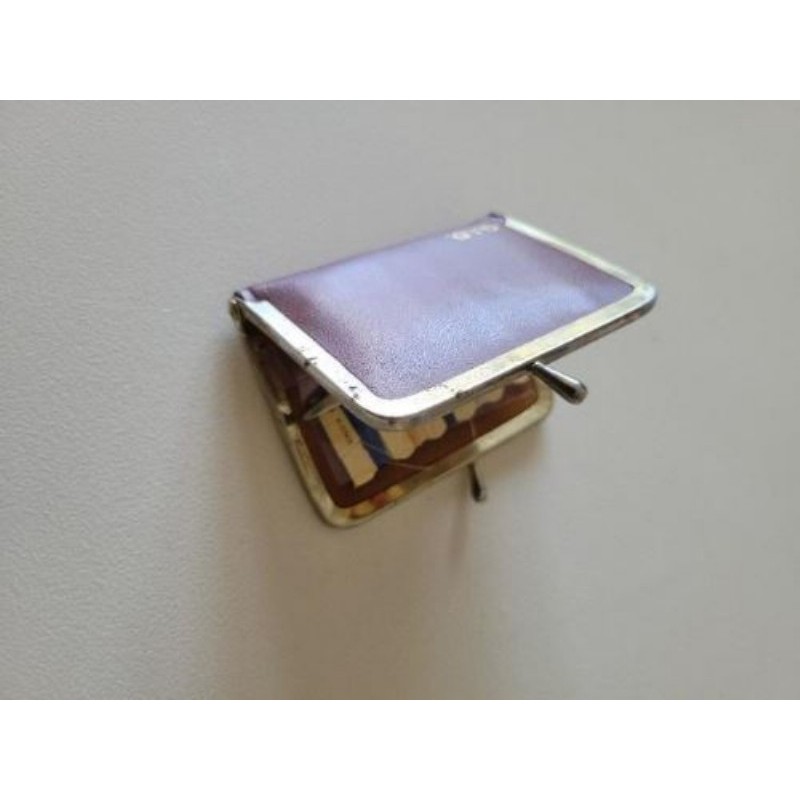 Pochette à couture cuir marron 