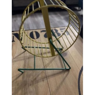Roue hamster jaune et verte 