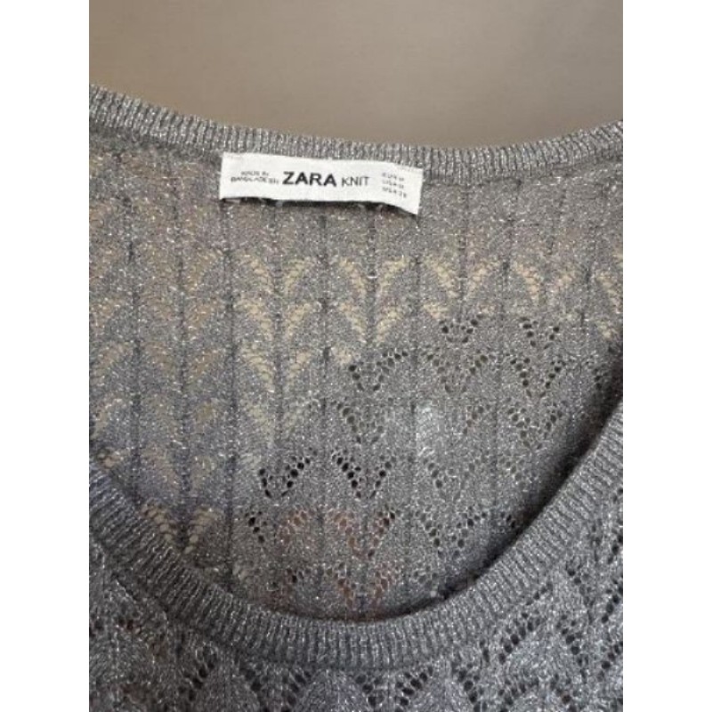 Débardeur gris pailleté ZARA Taulle M