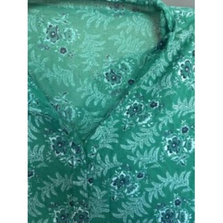 Robe été vert fleurie 