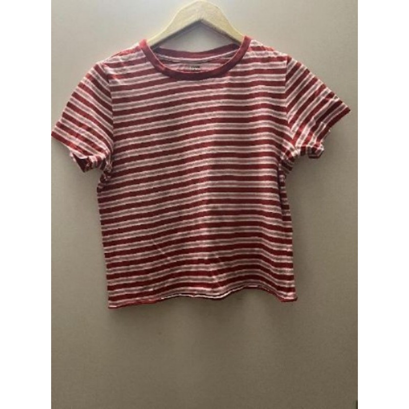T-shirt rayé rouge et rose XS, Kiabi