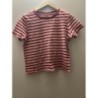 T-shirt rayé rouge et rose XS, Kiabi