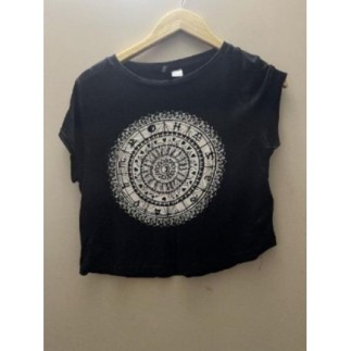 Croptop noir motif mandala...