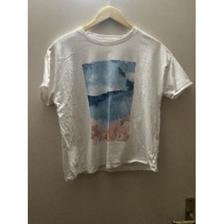 T-shirt blanc motif...