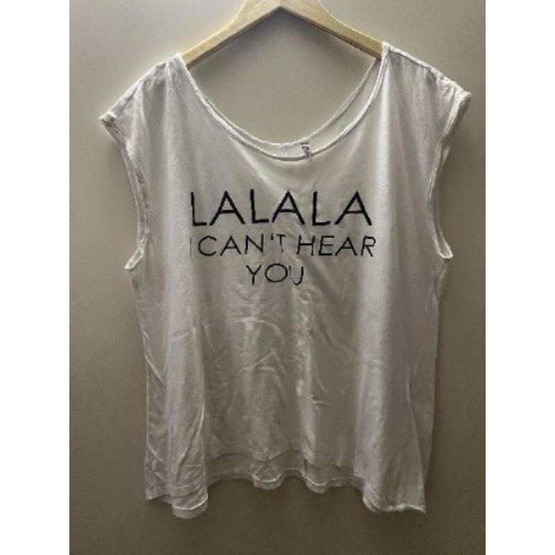 T-shirt manches courtes blanc imprimé écrit XL, FBsister