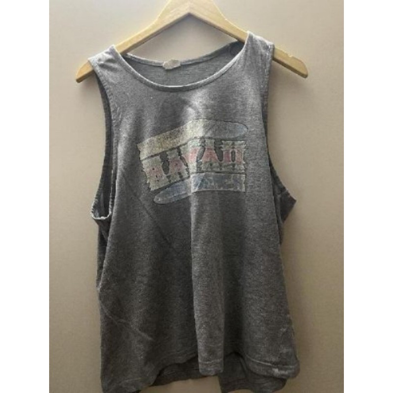 Débardeur gris motif Hawaii L