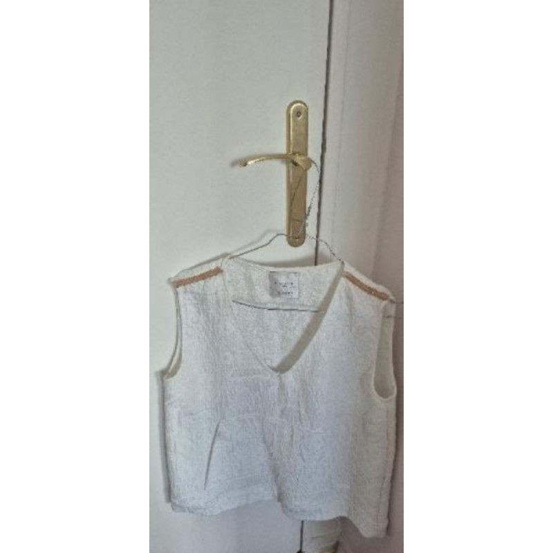 Haut sans manche zara écru taille M 