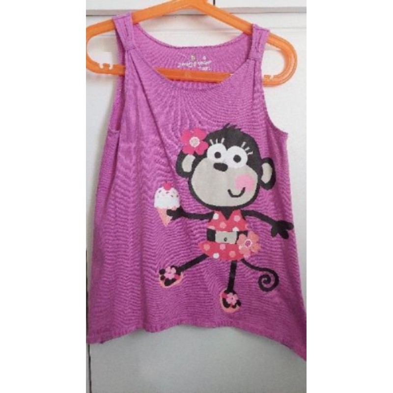 Débardeur violet singe avec glace - Jumping beans - 6 ans