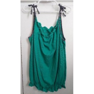 Débardeur vert avec volants...