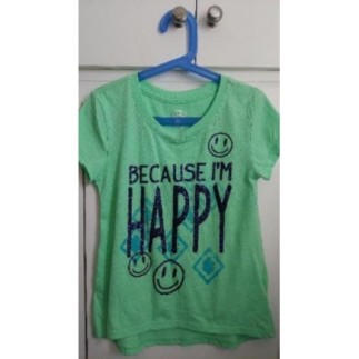 T-shirt vert pale "Because...