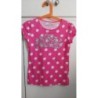 T-shirt rose/pois blancs avec couronne - Jumping Beans - 7 ans