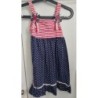 Robe bleu/blanc/rouge avec rubans - Sophie Rose - 6 ans