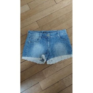 Shorts jeans/dentelle -...