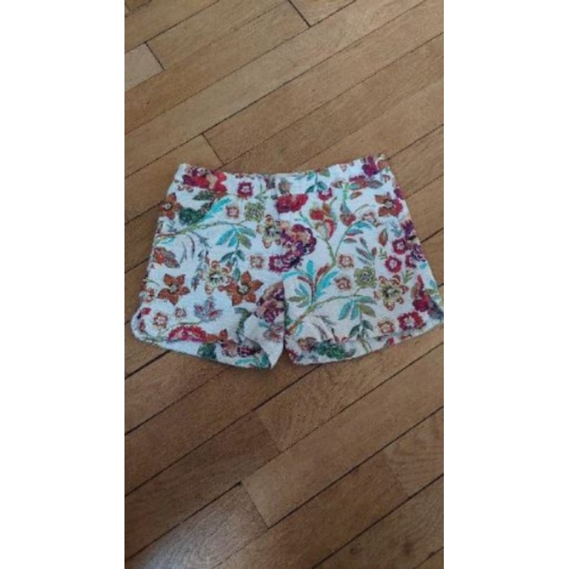 Shorts couleur crème avec fleurs - Zara - Taille 11/12 ans