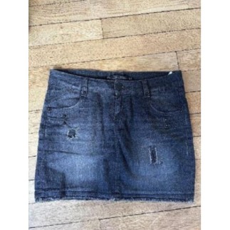 Jupe denim noir Zara -...
