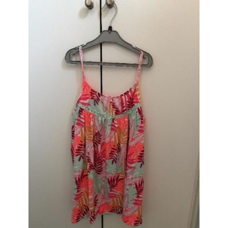 Robe multicolore motifs feuilles - 14/16 ans