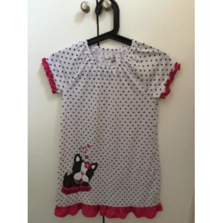 Pyjama robe d’été à pois -...