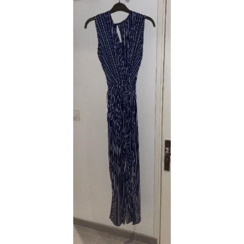 Combinaison pantalon rayé bleu et blanc taille M